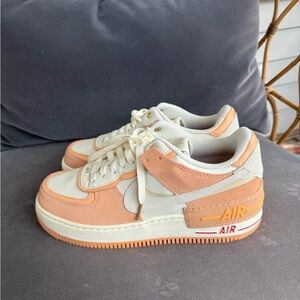 Nike Women’s Sneakers- Cream and Orange